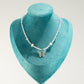 Nymph Rose Quartz Gemstone Necklace with Real Leaf Butterfly Pendant — necklace, image 6 of 8.