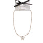 Nymph Rose Quartz Gemstone Necklace with Real Leaf Butterfly Pendant — necklace, image 4 of 8.