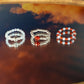 Nymph Spirit Gemstone Ring Set - Blood Moon - Luna Panther