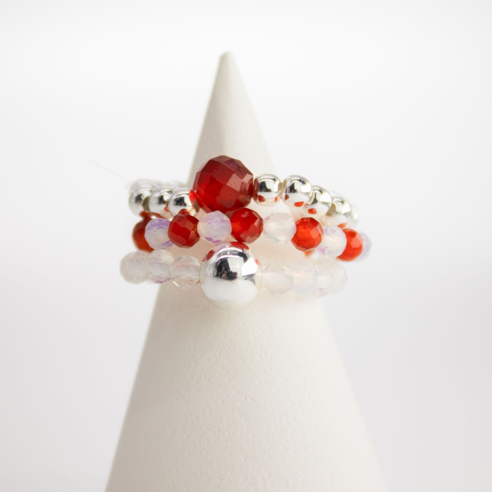 Nymph Spirit Gemstone Ring Set - Blood Moon - Luna Panther