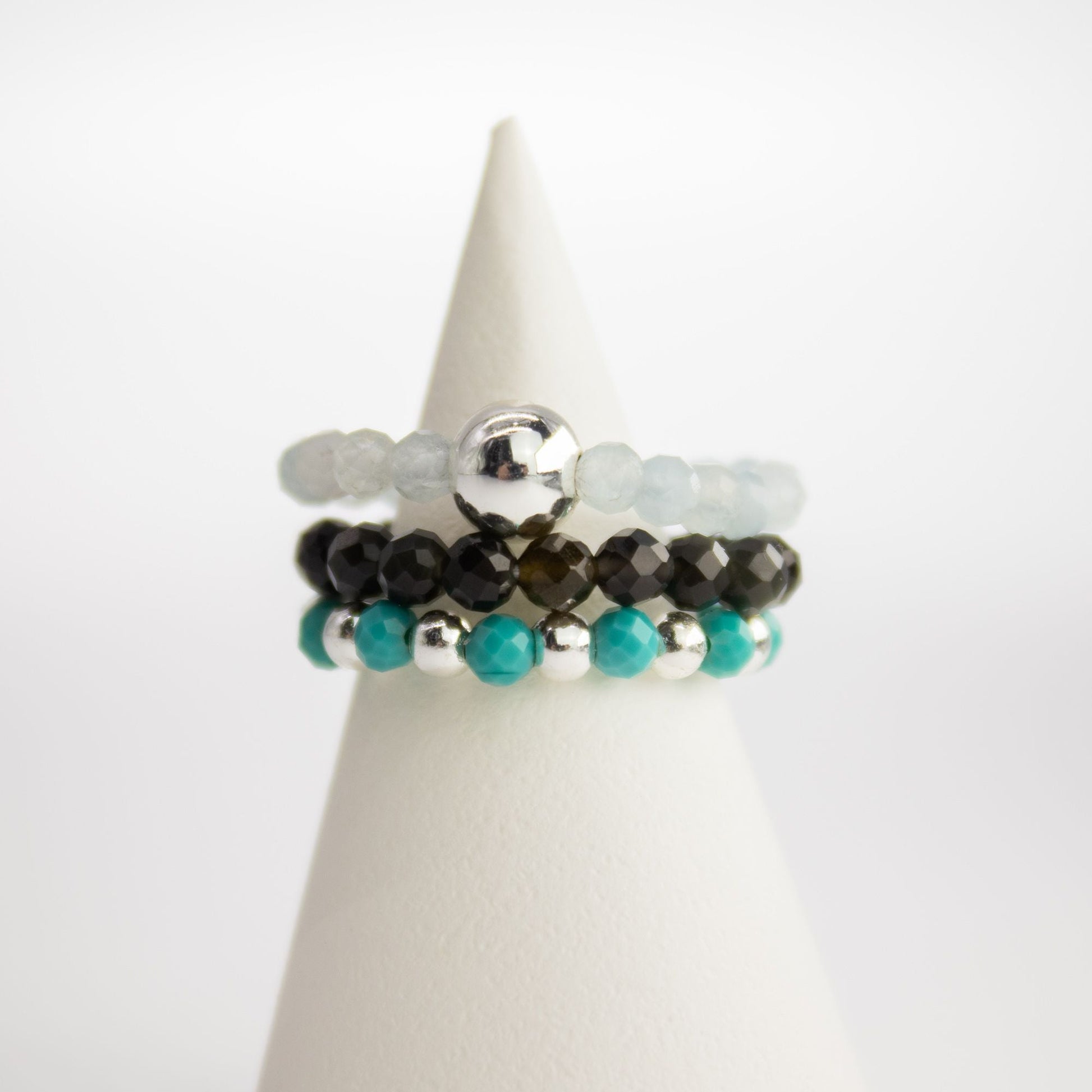 Nymph Spirit Gemstone Ring Set - Endless Ocean - Luna Panther