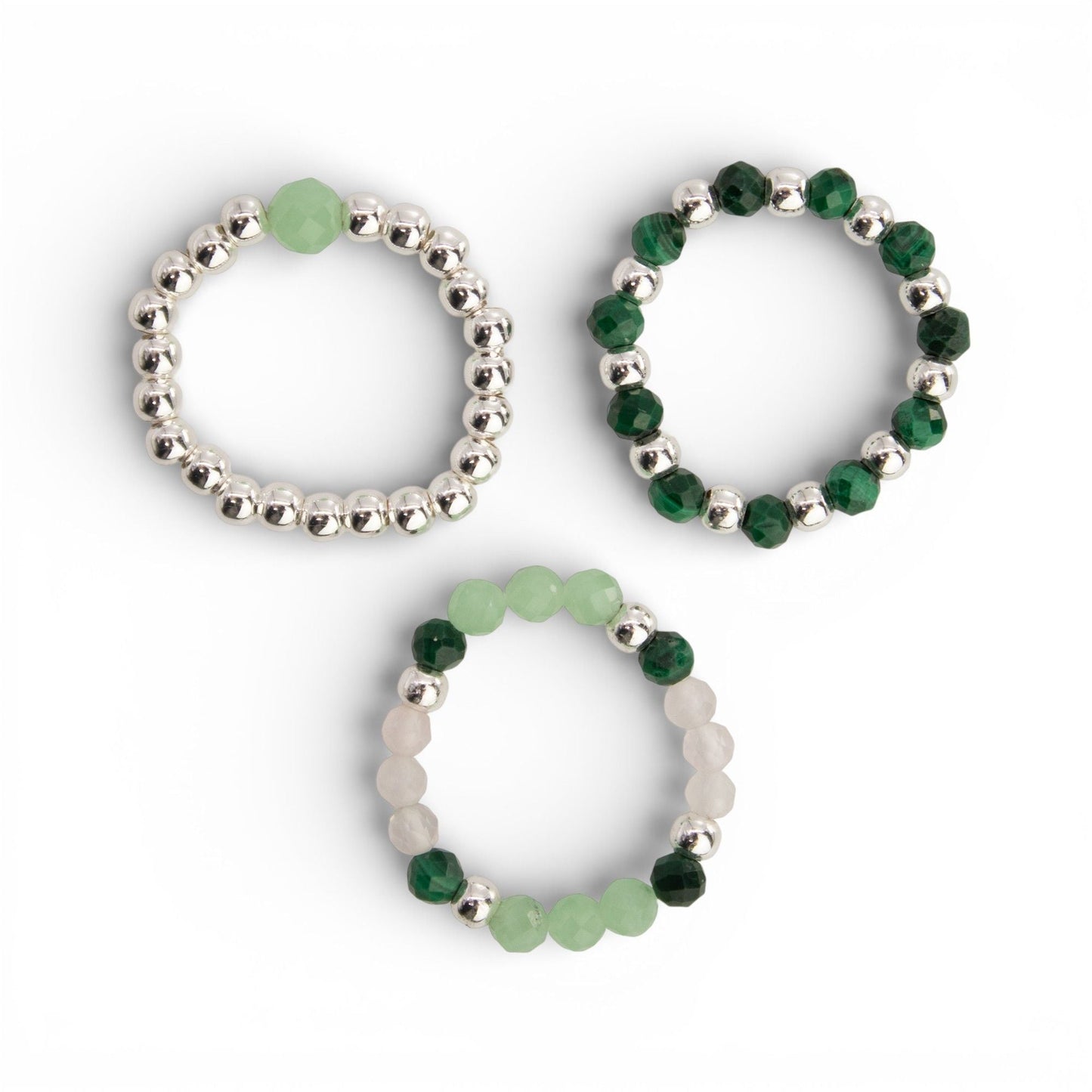 Nymph Spirit Gemstone Ring Set - Forest Spirit - Luna Panther
