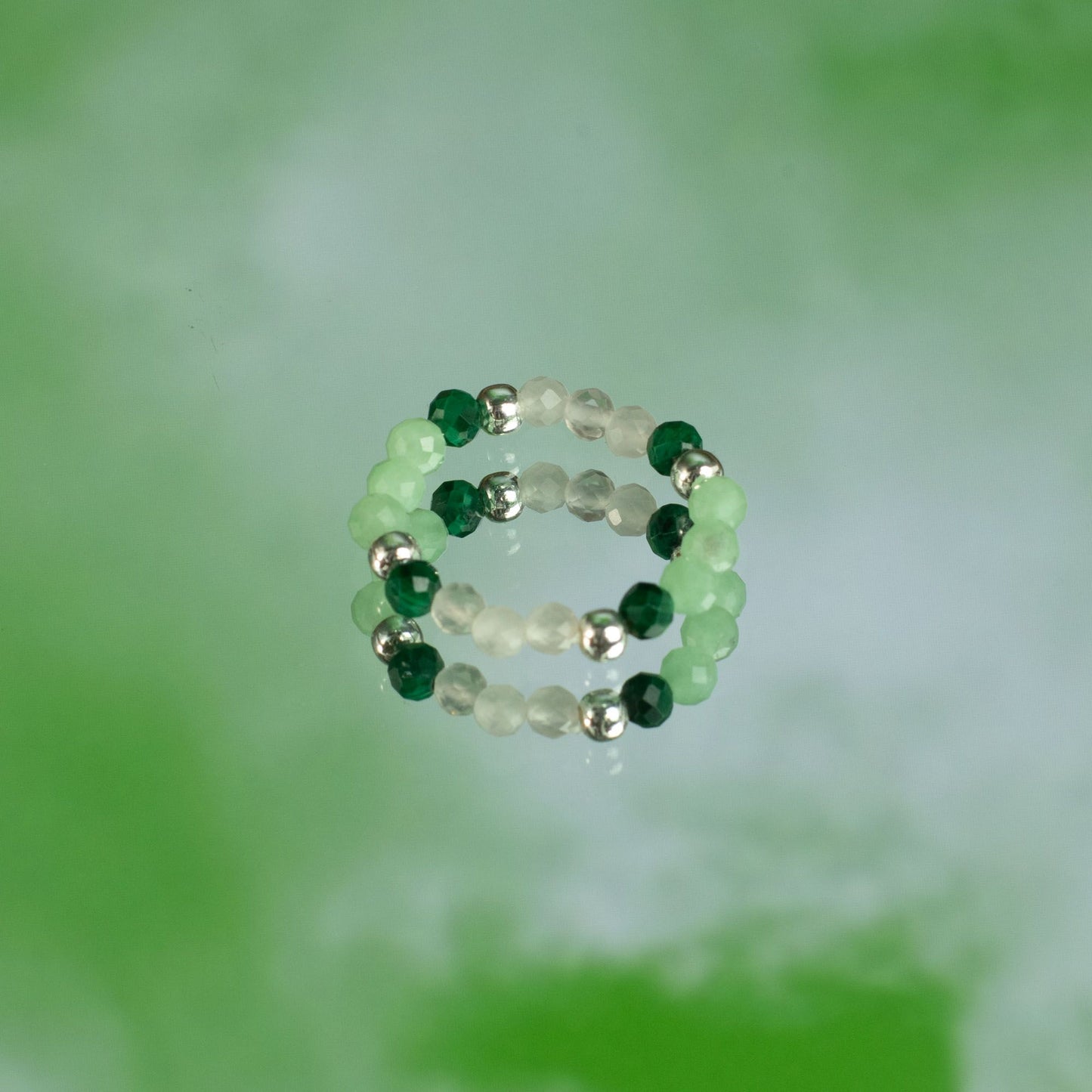 Nymph Spirit Gemstone Ring Set - Forest Spirit - Luna Panther