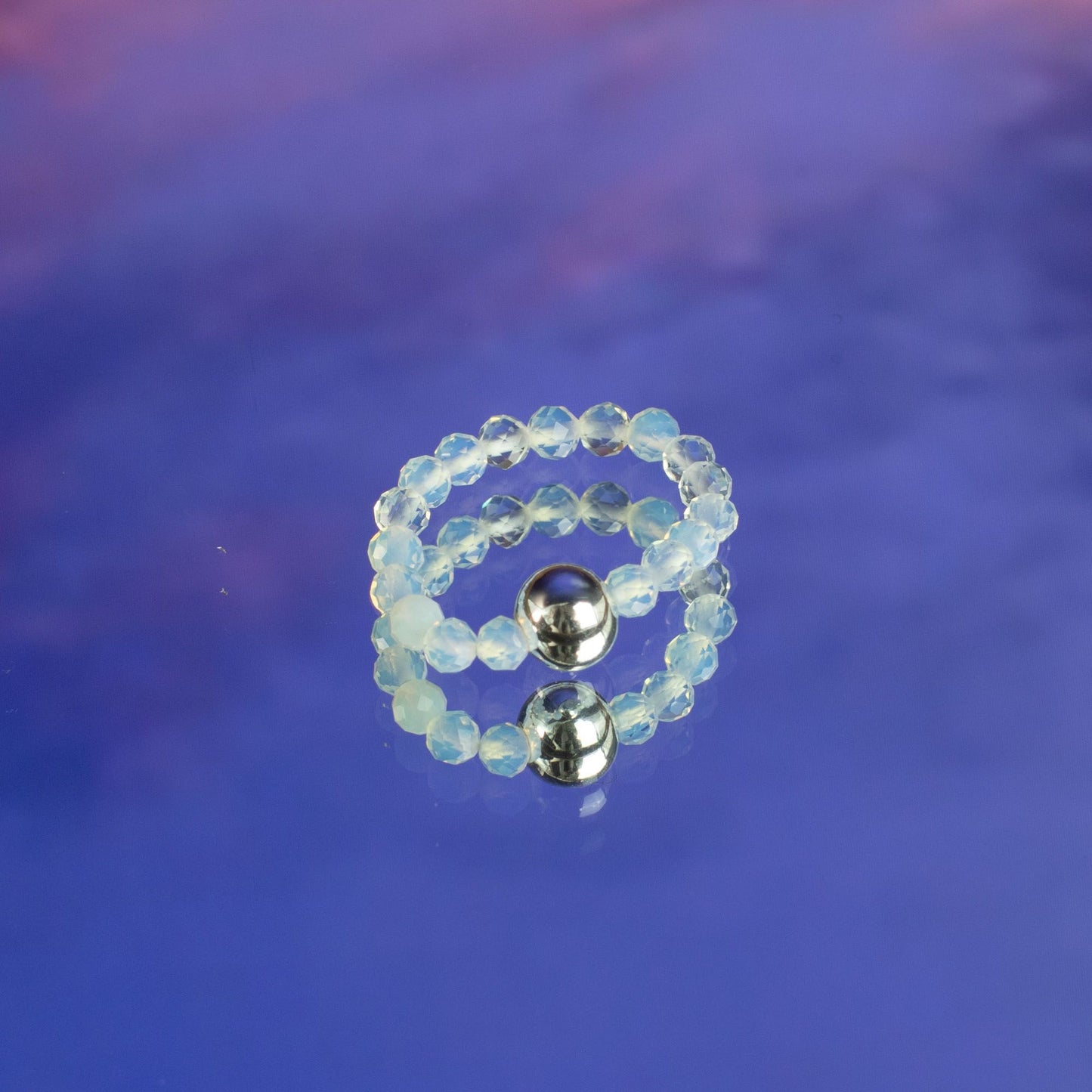 Nymph Spirit Gemstone Ring Set - Full Moon - Luna Panther