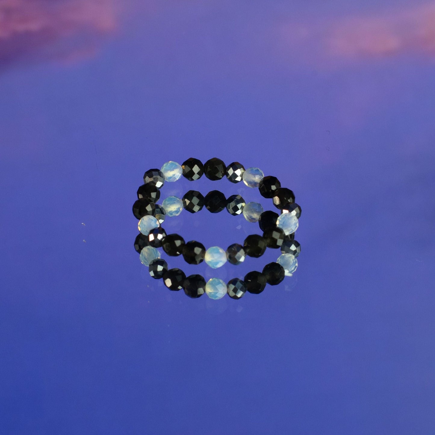Nymph Spirit Gemstone Ring Set - Full Moon - Luna Panther