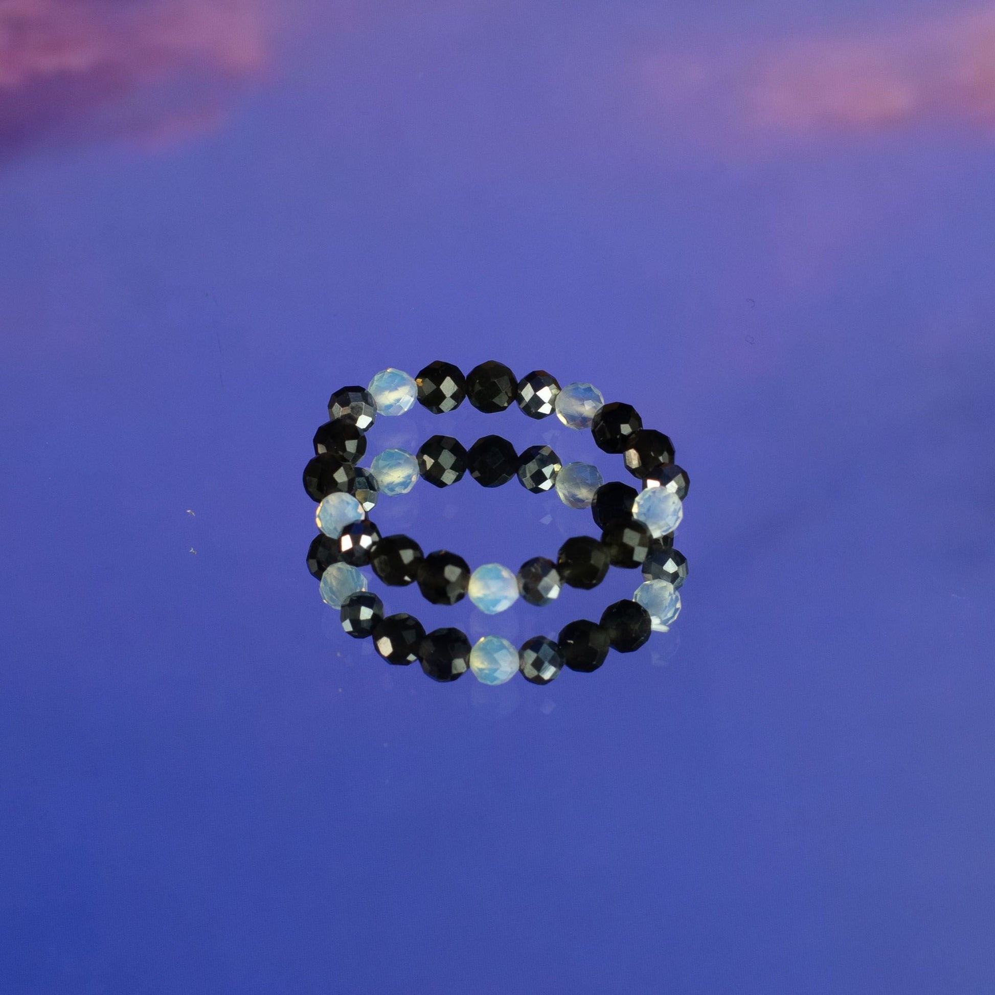 Nymph Spirit Gemstone Ring Set - Full Moon - Luna Panther