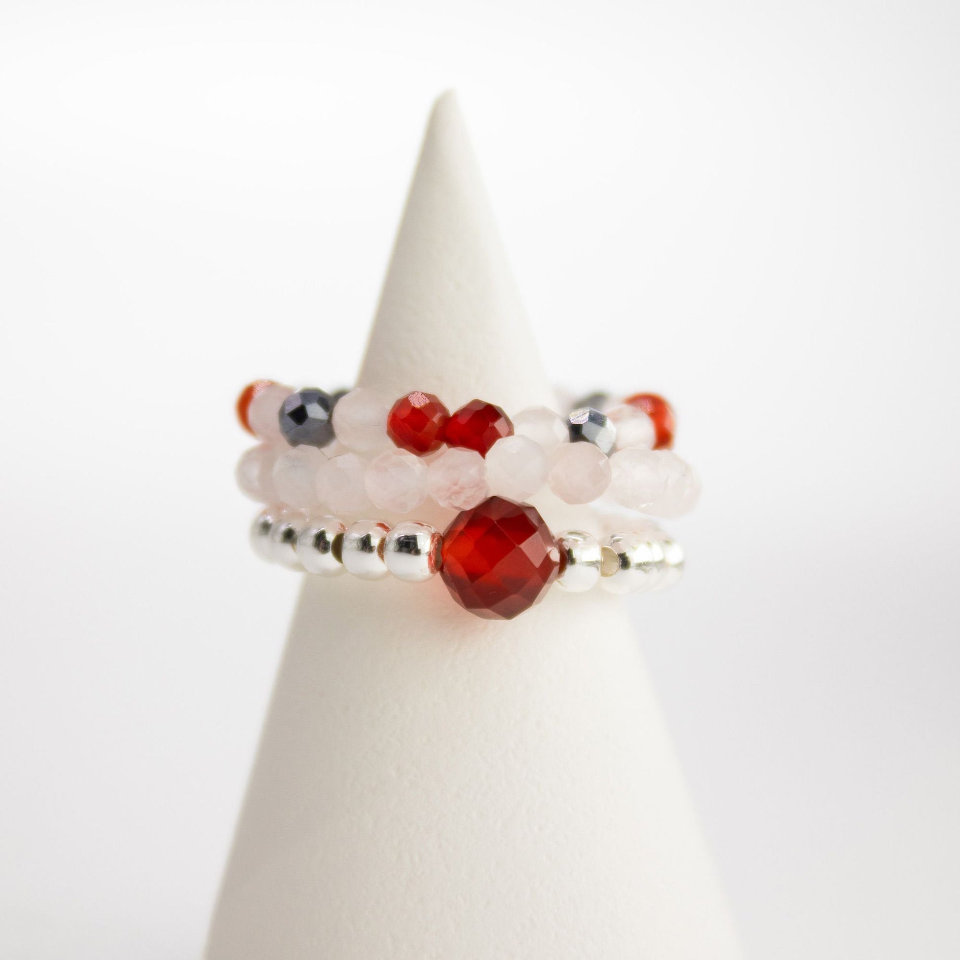 Nymph Spirit Gemstone Ring Set - Love & Flame - Luna Panther