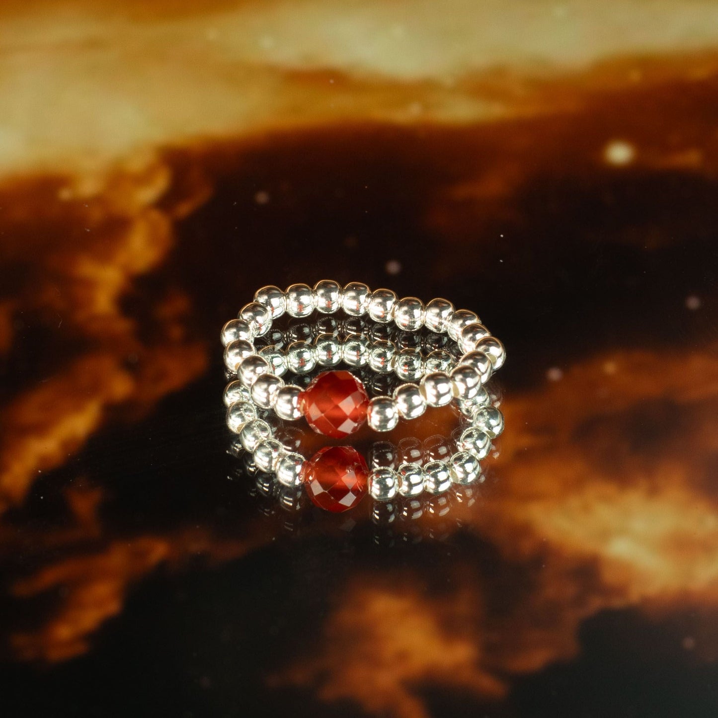 Nymph Spirit Gemstone Ring Set - Love & Flame - Luna Panther