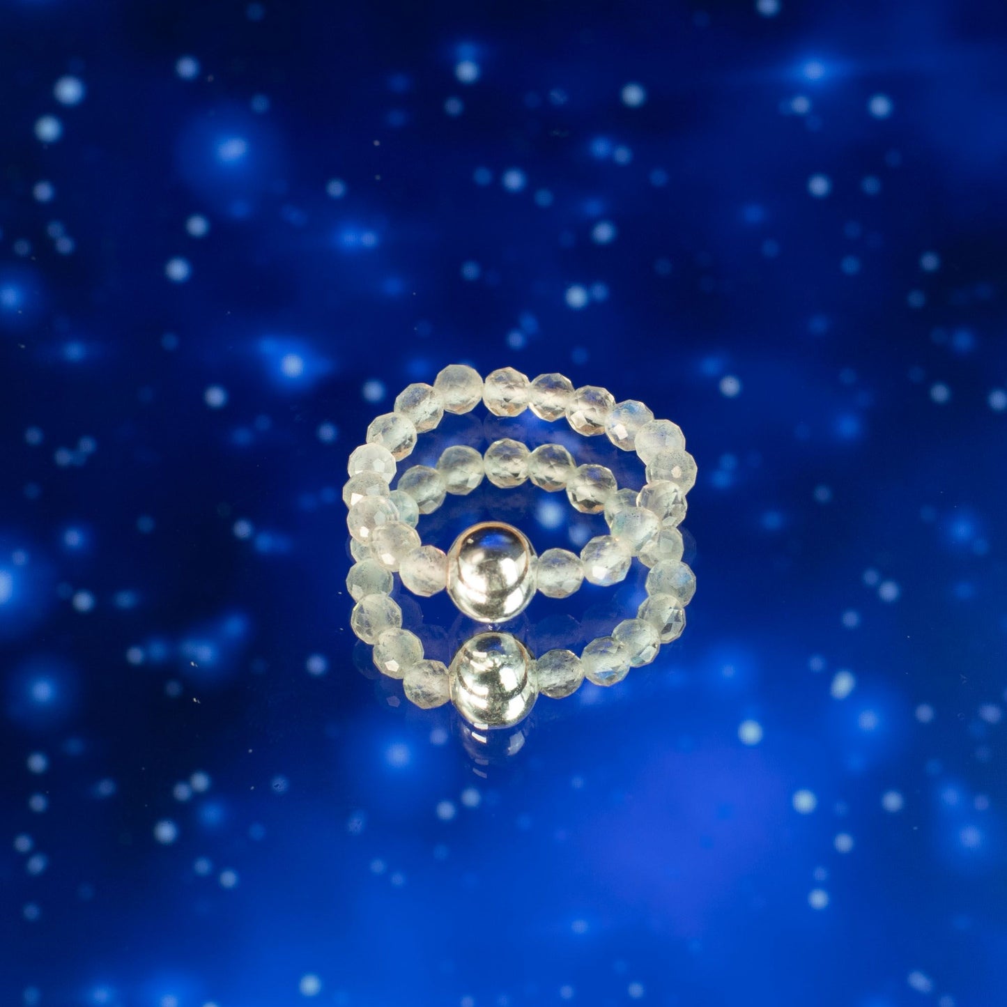 Nymph Spirit Gemstone Ring Set - Northern Lights - Luna Panther