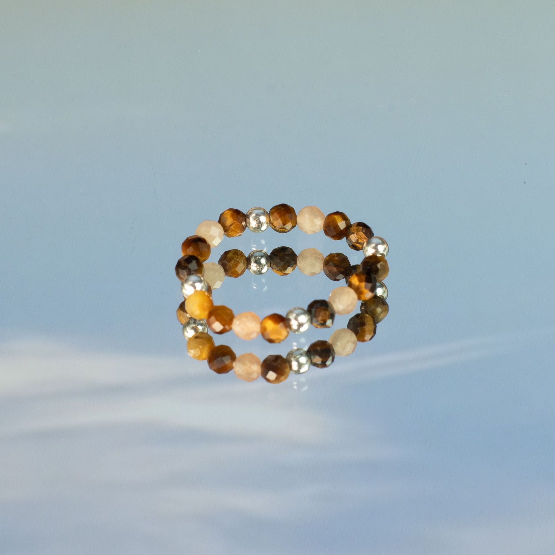 Nymph Spirit Gemstone Ring Set - Sea Sunset - Luna Panther