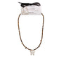 Nymph Tiger's Eye Gemstone Necklace with Real Leaf Butterfly Pendant — necklace, image 4 of 9.