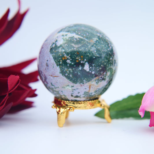 Ocean Jasper Sphere – 51 mm / 180 g - Luna Panther