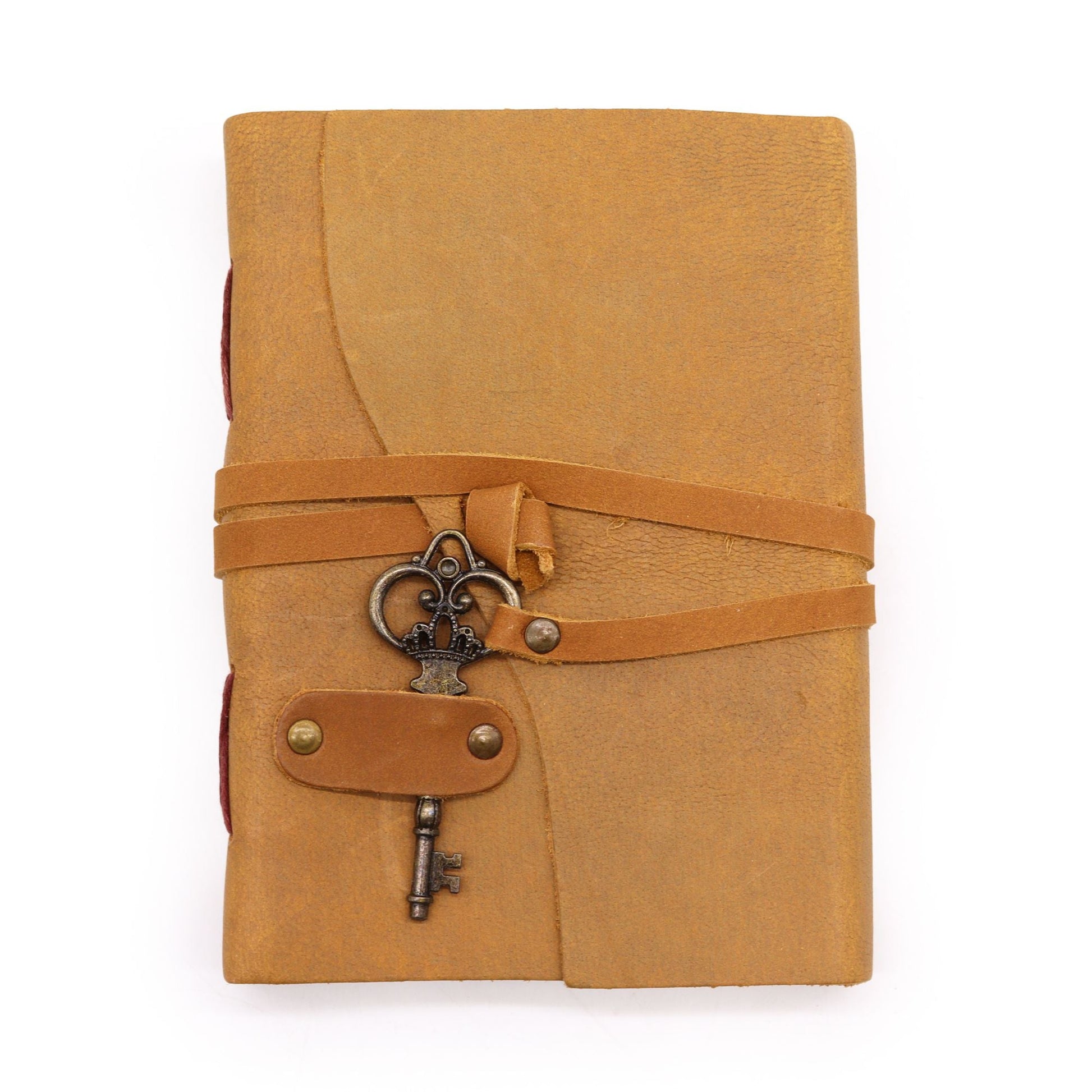 Oiled Tan Leather & Key - 200 pages - 13x18cm - Luna Panther