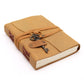 Oiled Tan Leather & Key - 200 pages - 13x18cm - Luna Panther