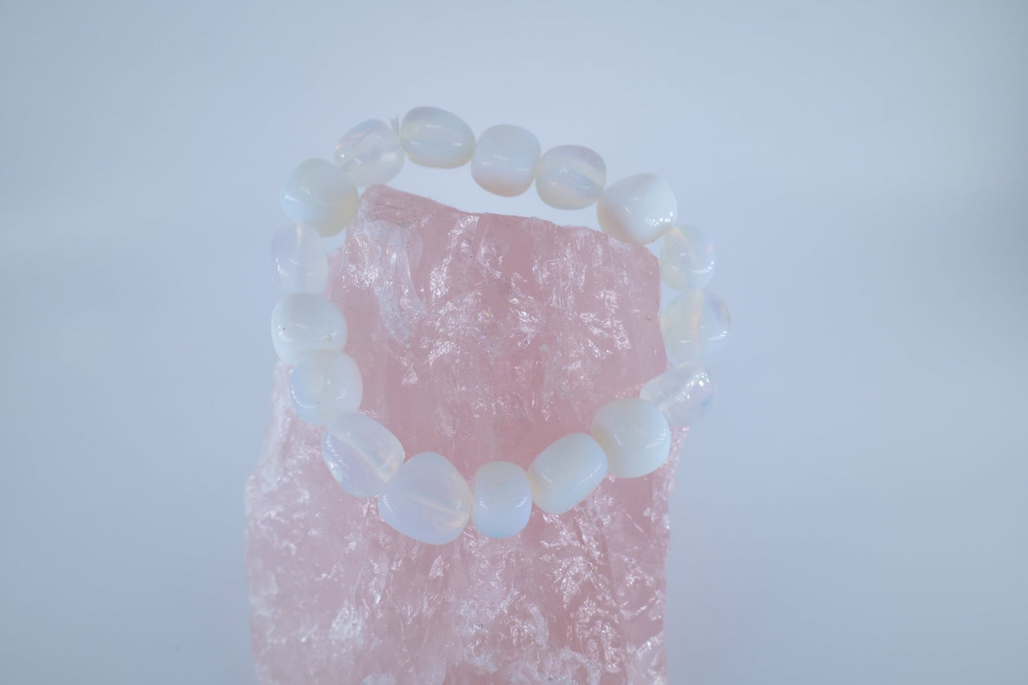 Polished Opalite Tumblestone Bracelet featuring milky opalescent glow and smooth finish - Luna Panther