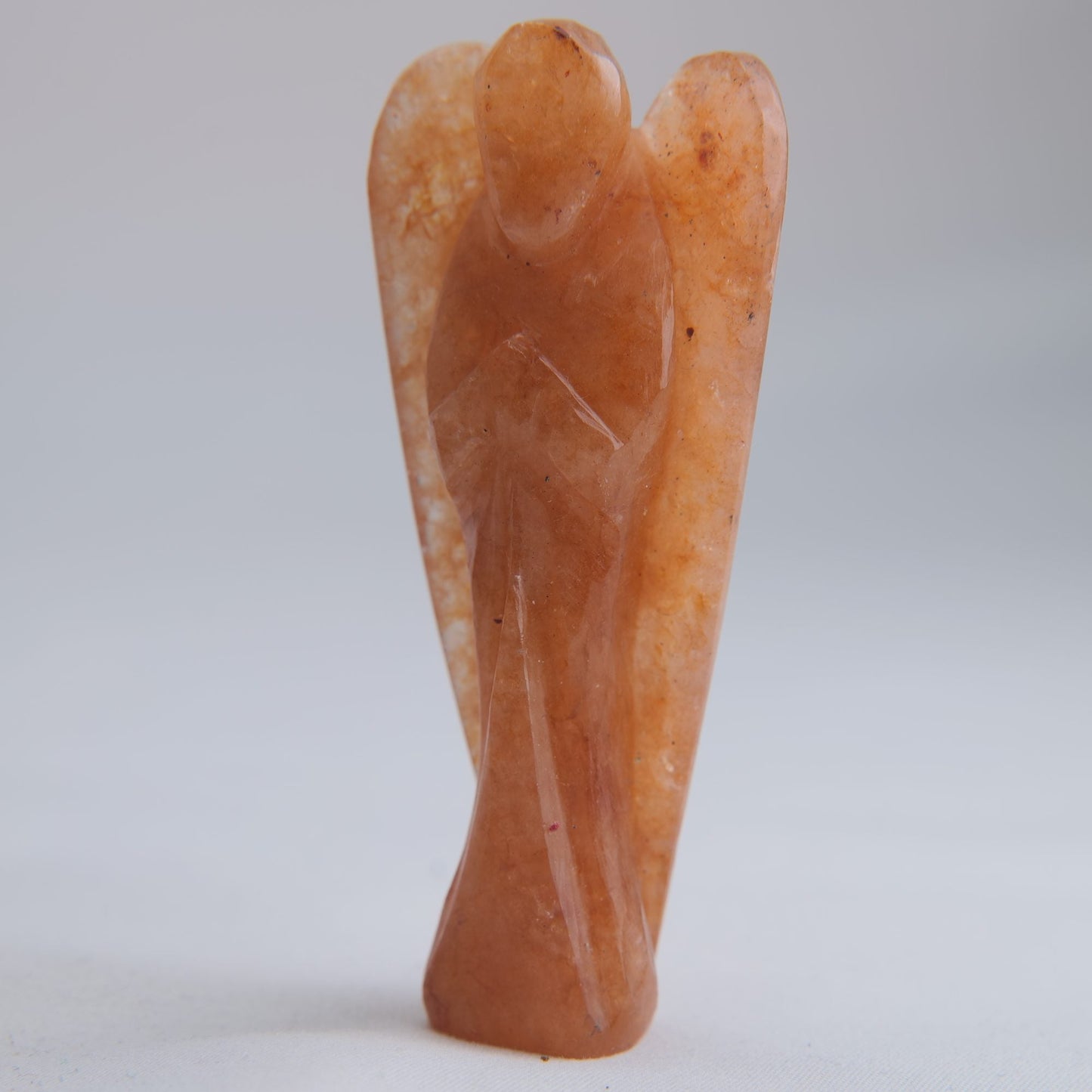 Orange Aventurine Angel Carving 53g 80mm - Luna Panther