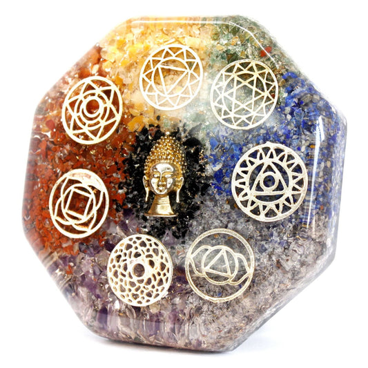 Polished Orgonite Desk Power Packs - Buddha Chakra - Lrg featuring natural patterning and unique variations - Luna Panther