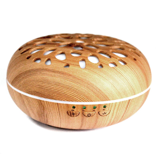 Polished Oslo Atomiser - Pebble - USB - Colour Change - Timer featuring natural patterning and unique variations - Luna Panther