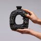 Oval Donut Shaped Vase - Chocolate 18cm - Luna Panther