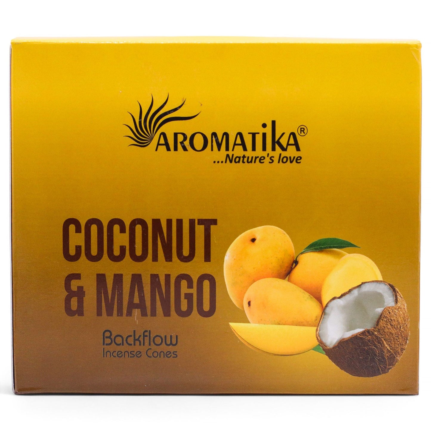 Pack of 10 Masala Backflow Incense - Coconut & Mango - Luna Panther