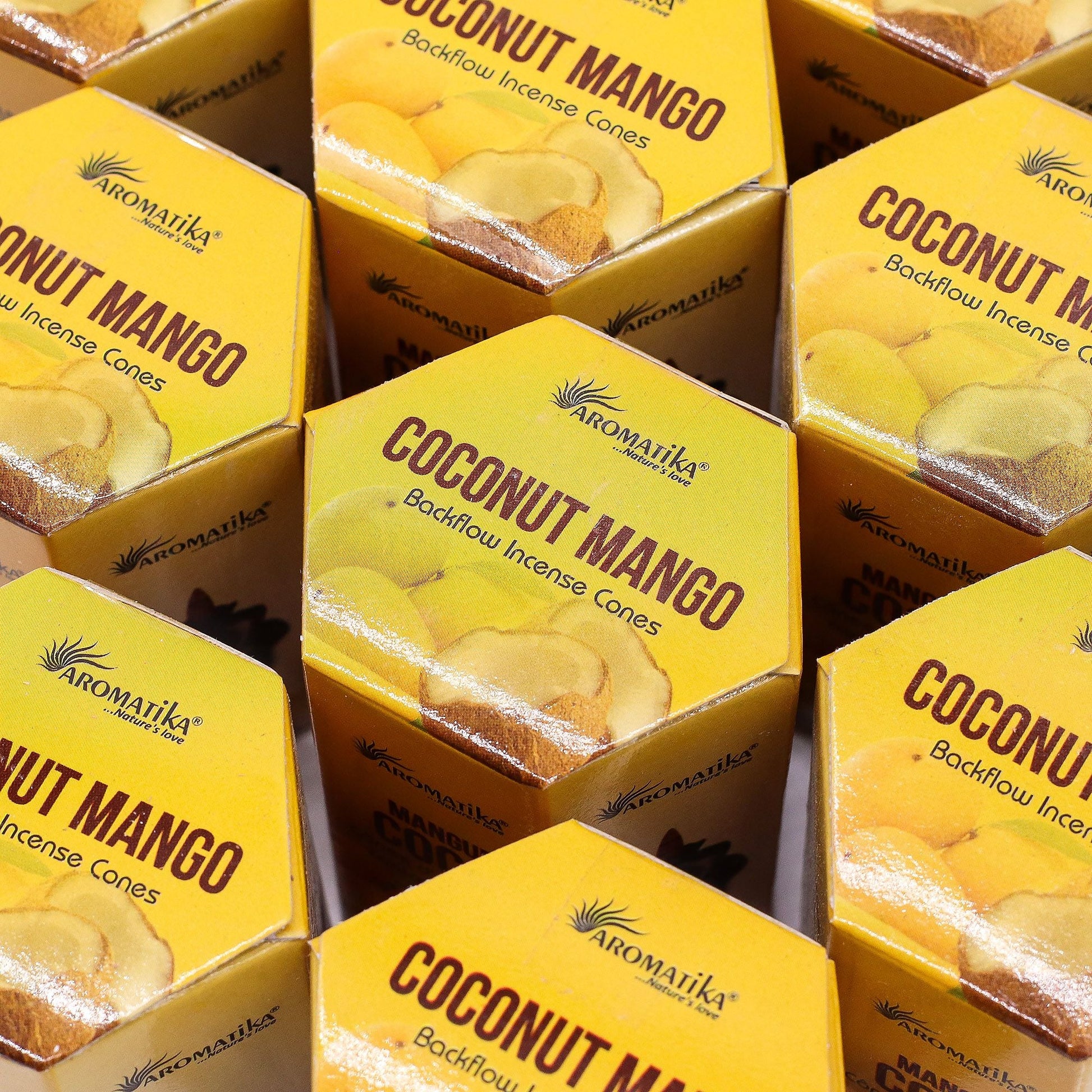 Pack of 10 Masala Backflow Incense - Coconut & Mango - Luna Panther