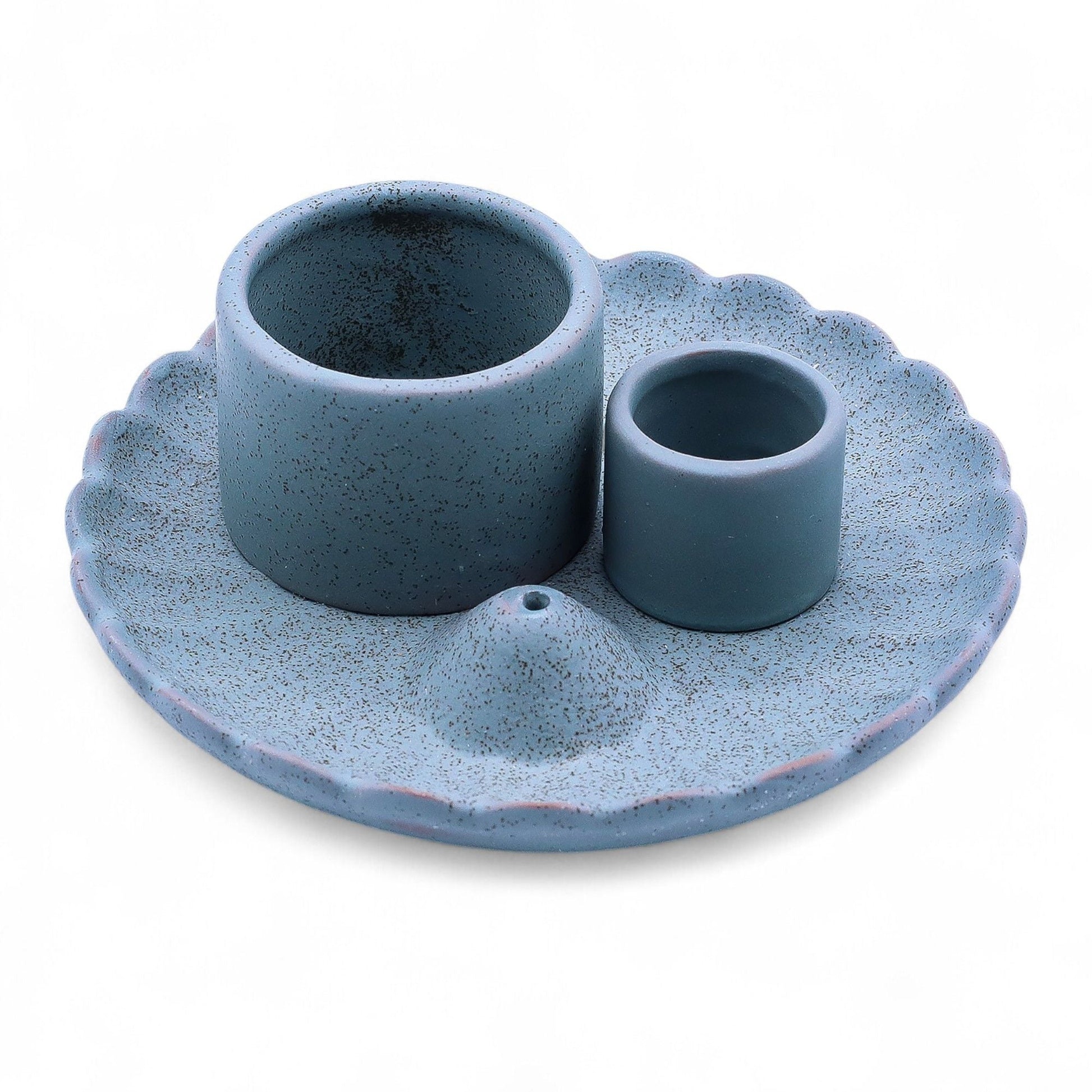Palo Santo Stick & Smudge Holder - Lotus Flower - Blue - Luna Panther