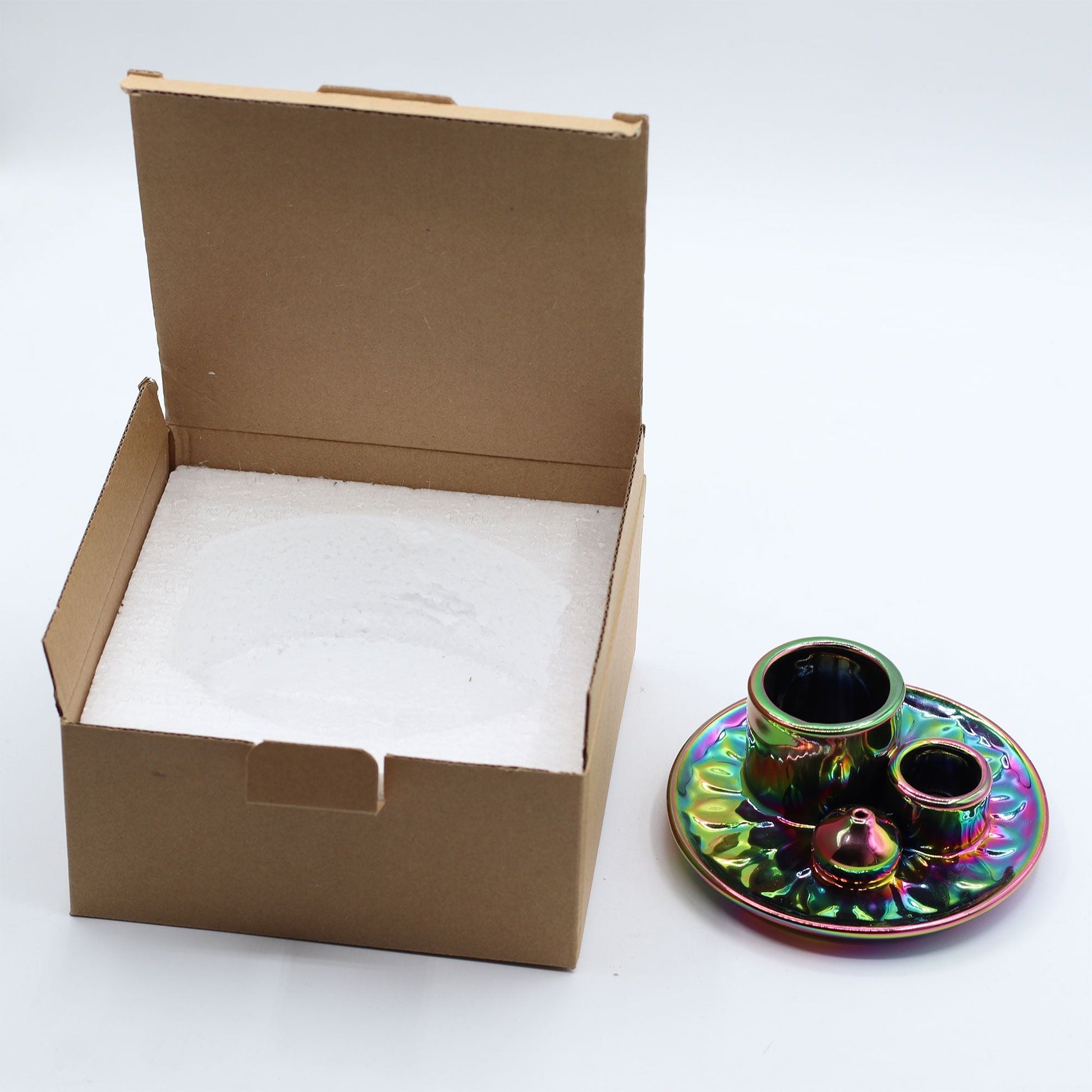 Palo Santo Stick & Smudge Holder - Mandala - Metallic Rainbow - Luna Panther