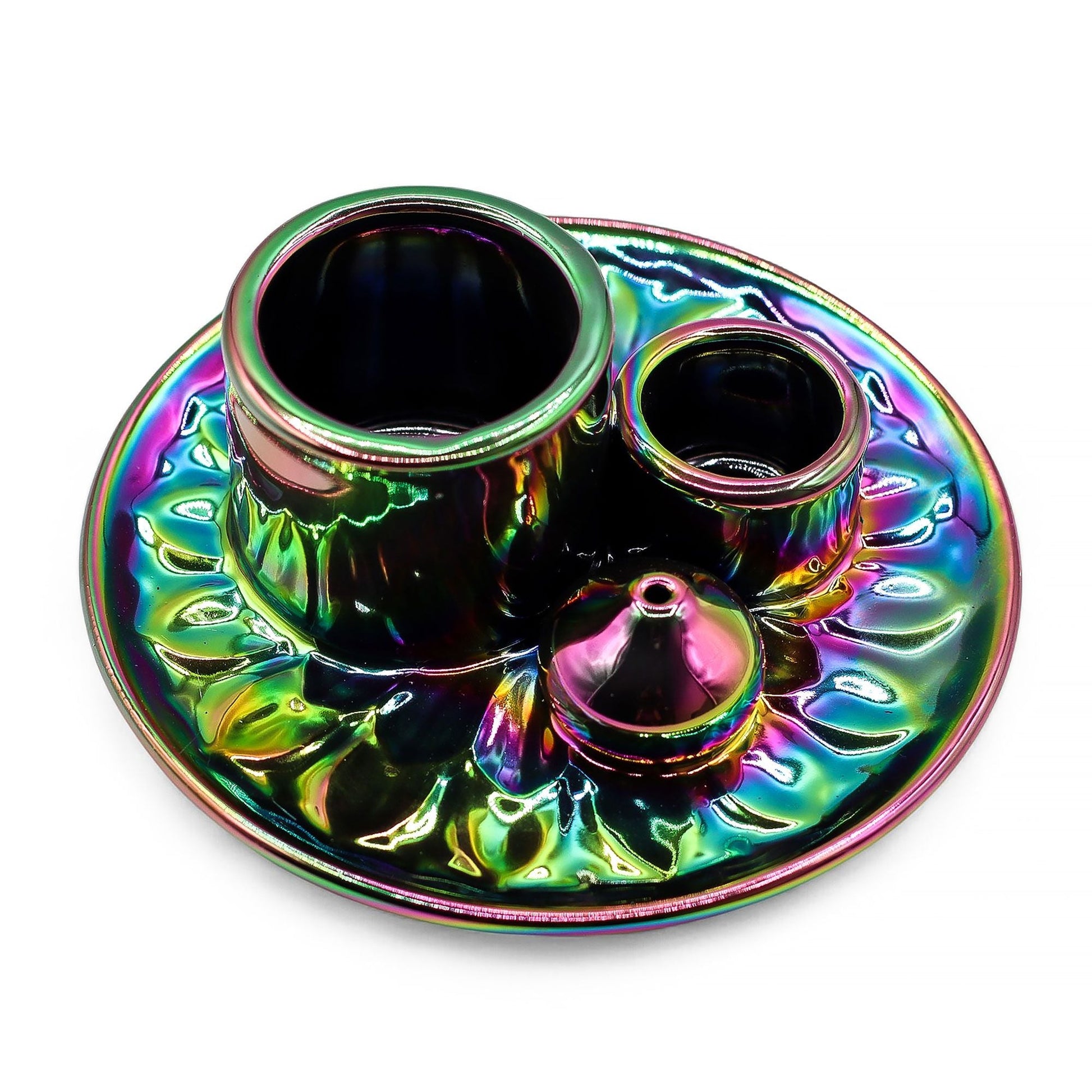 Palo Santo Stick & Smudge Holder - Mandala - Metallic Rainbow - Luna Panther