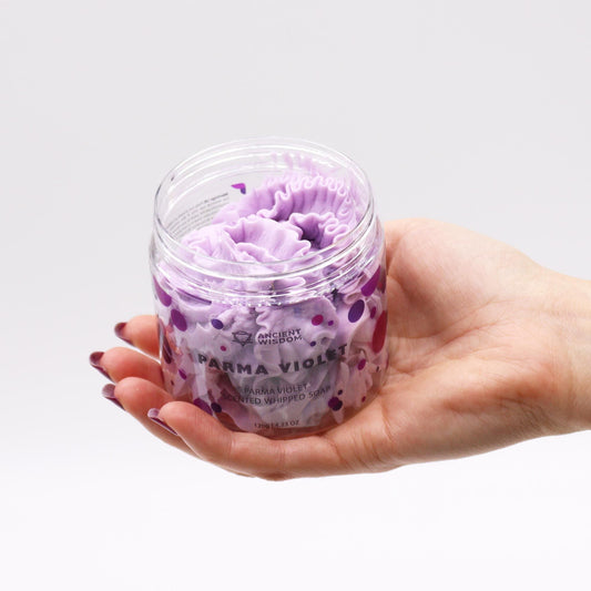Parma Violet Whipped Soap 120 g — bath & body, image 1 of 3.