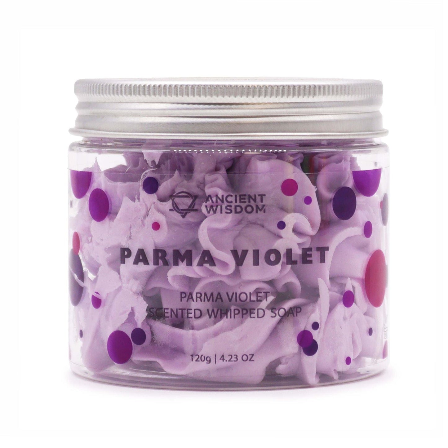 Parma Violet Whipped Soap 120 g — bath & body, image 2 of 3.