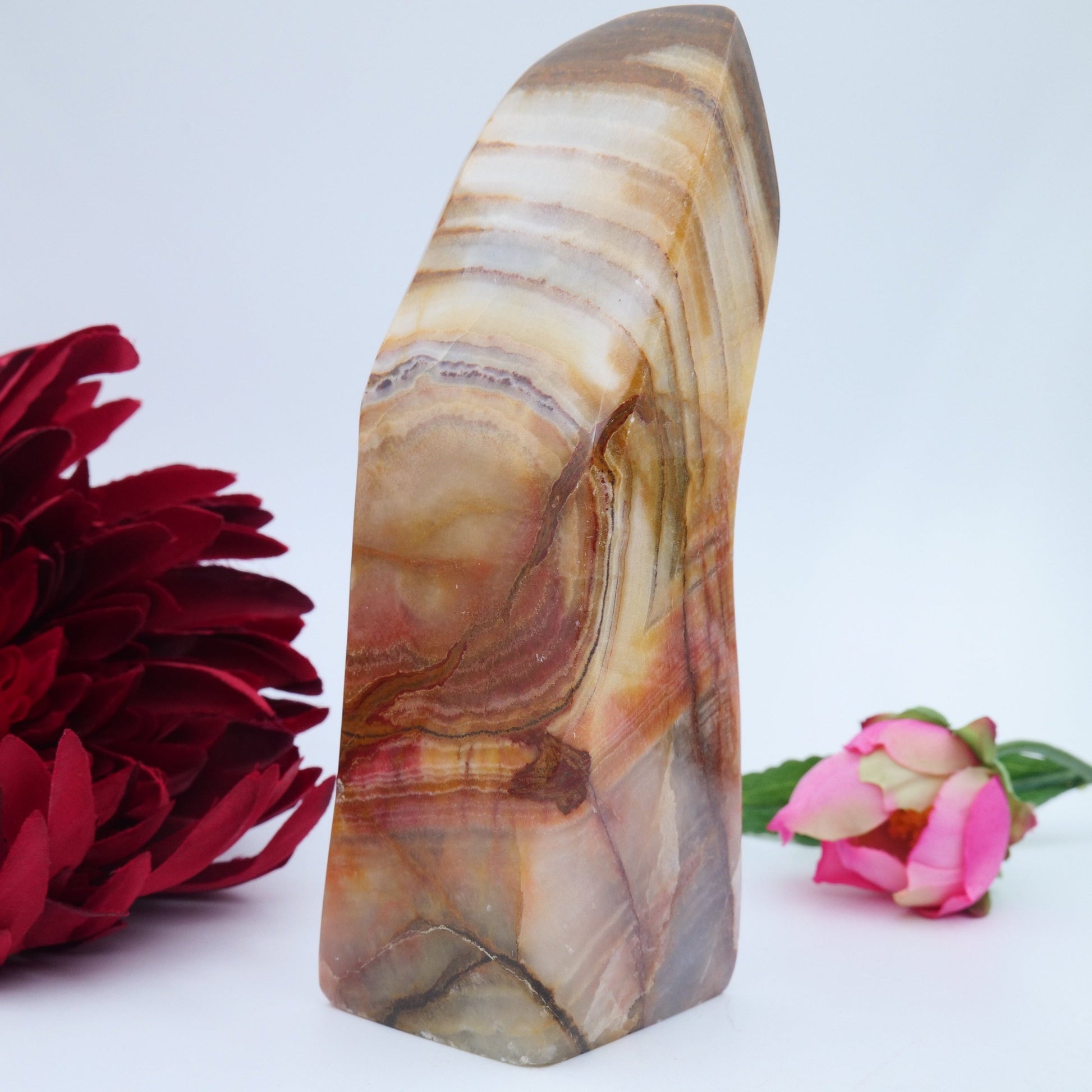 Peach Calcite Freeform — 705 g - Luna Panther