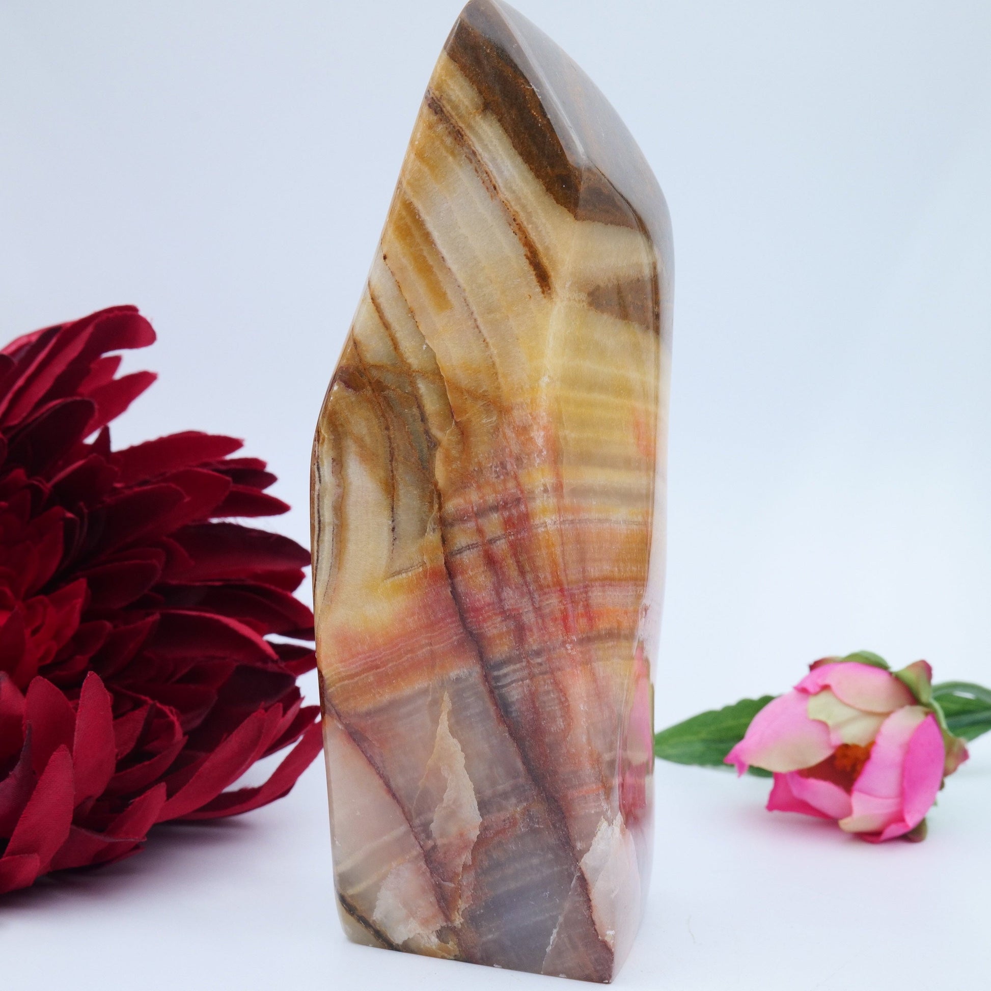 Peach Calcite Freeform — 705 g - Luna Panther