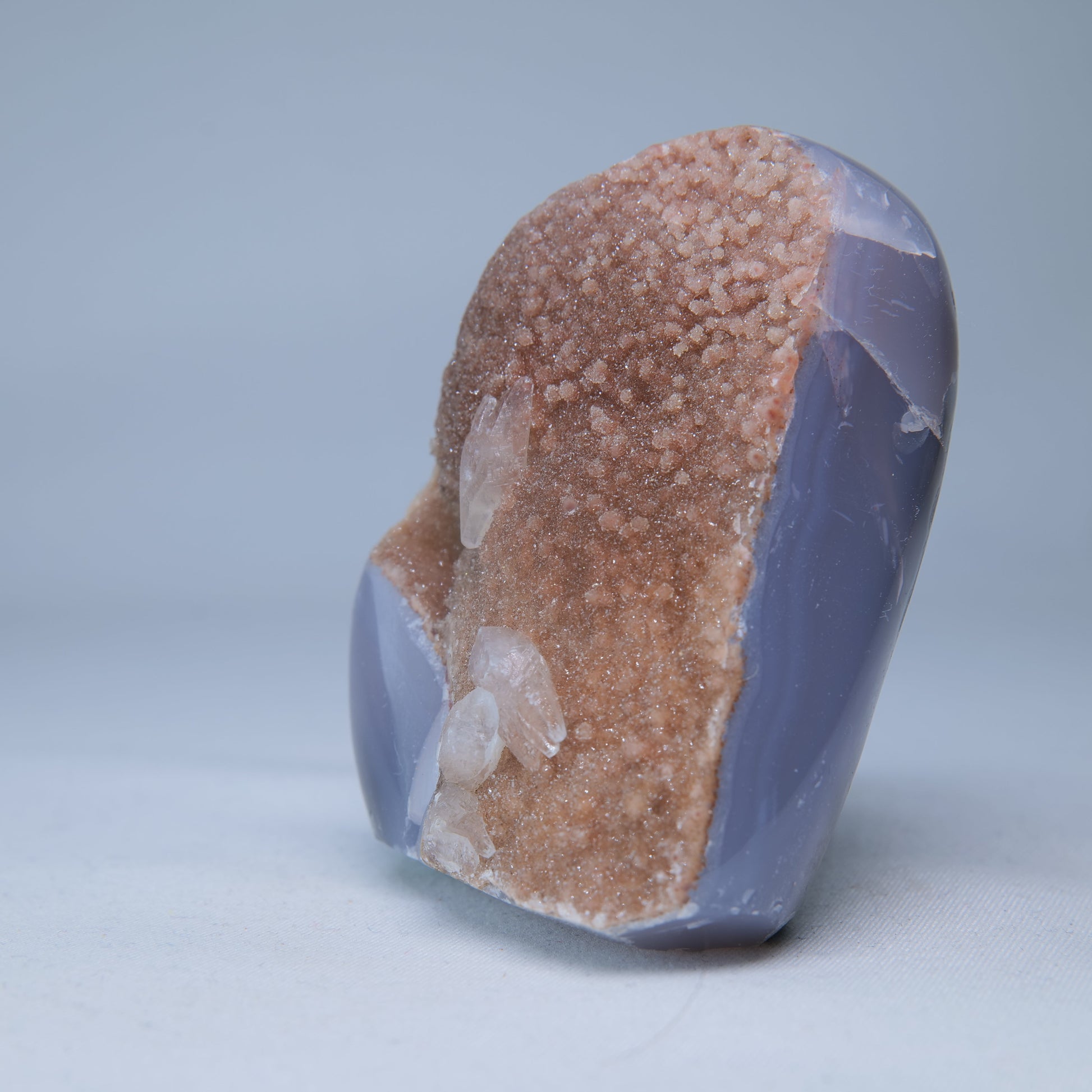 Peach Orange Druzy Agate Freeform 135g - Luna Panther