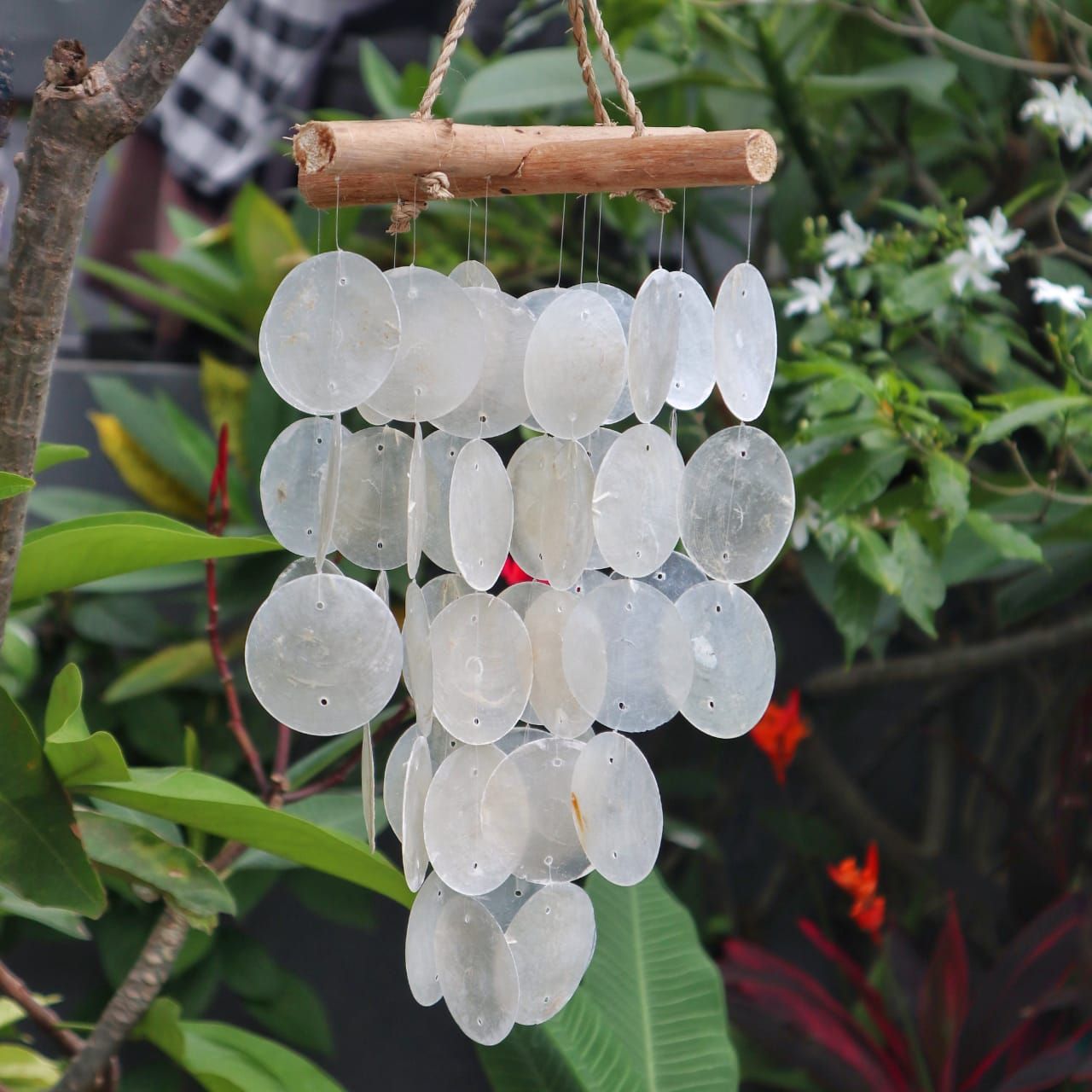 Pearl Effect & Driftwood Cross Chime - Luna Panther