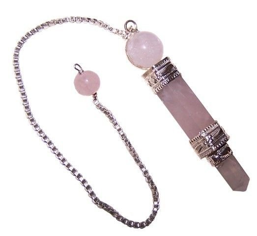 Polished Pendulum - Rose Quartz featuring soft pink tone and gentle translucence - Luna Panther