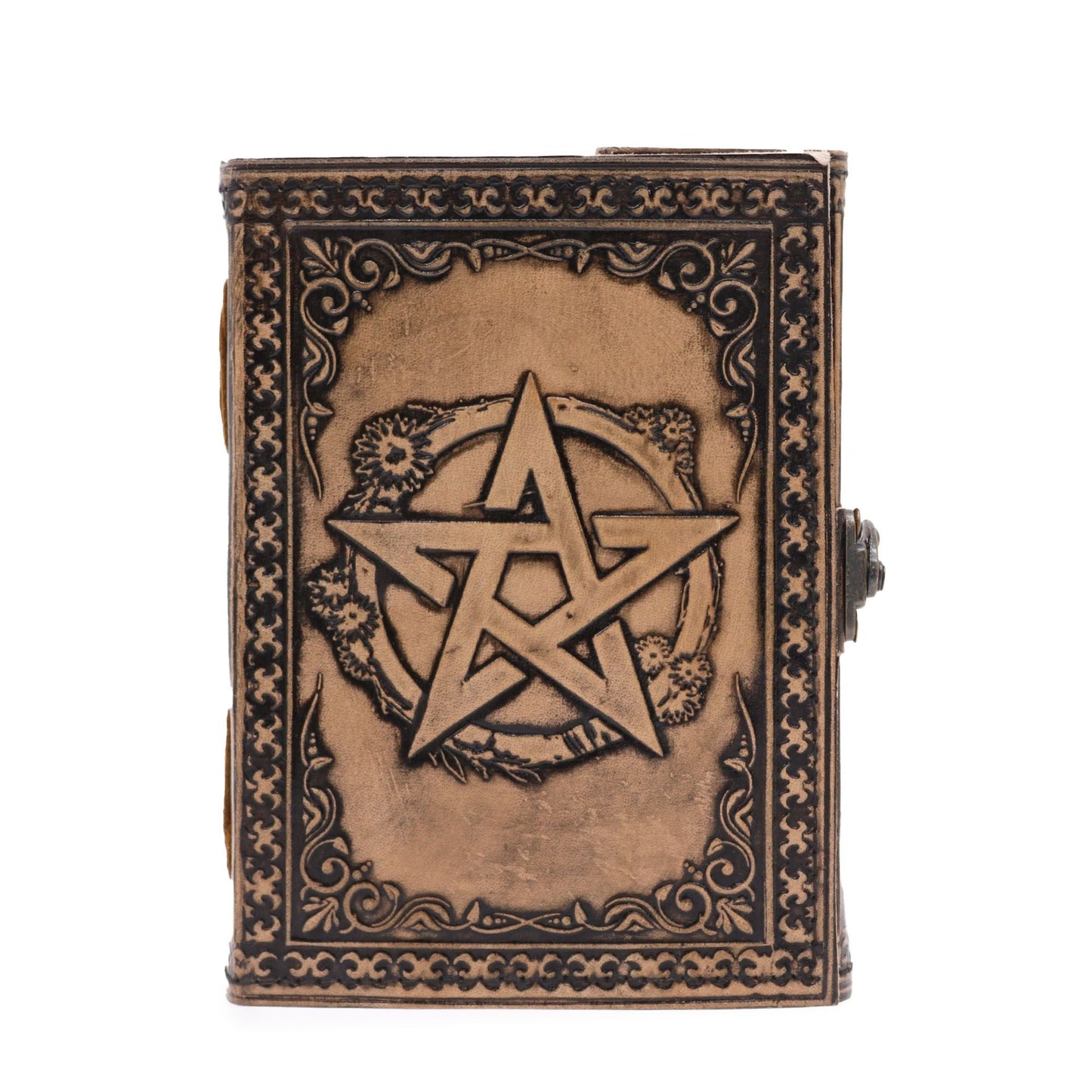 Pentacle - Esoteric Notebook - Anique Grey - 200 pages Stitch Edge - 17.5x12.5x3cm - Luna Panther