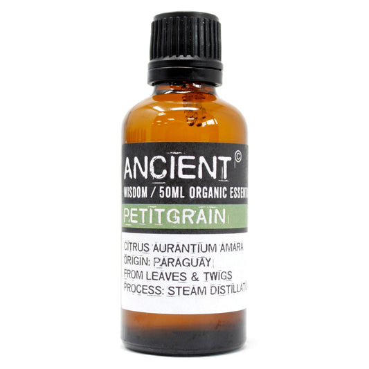 Polished Petitgrain Organic Essential Oil 50ml featuring natural patterning and unique variations - Luna Panther
