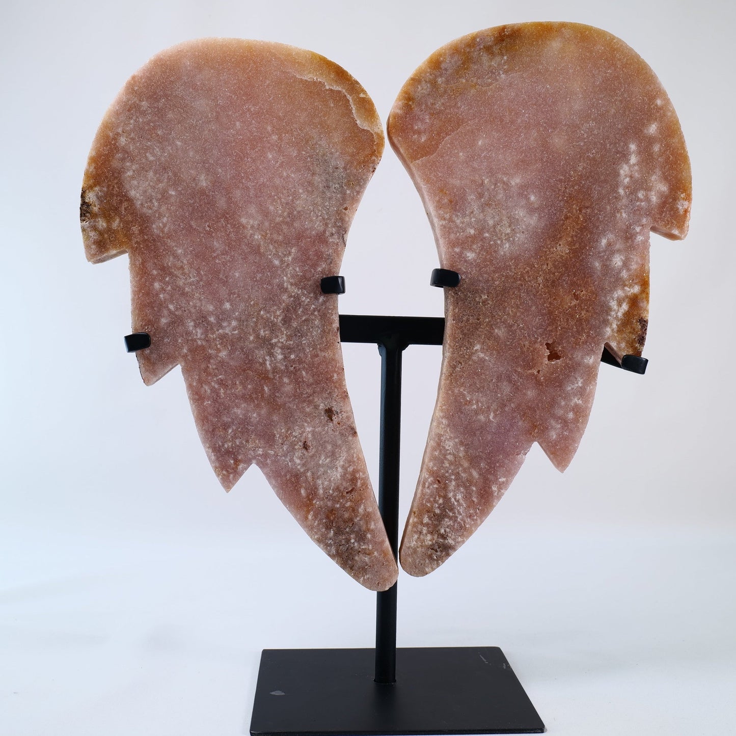 Pink Amethyst Angel Wings on Stand - Luna Panther