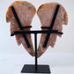 Pink Amethyst Angel Wings on Stand - Luna Panther