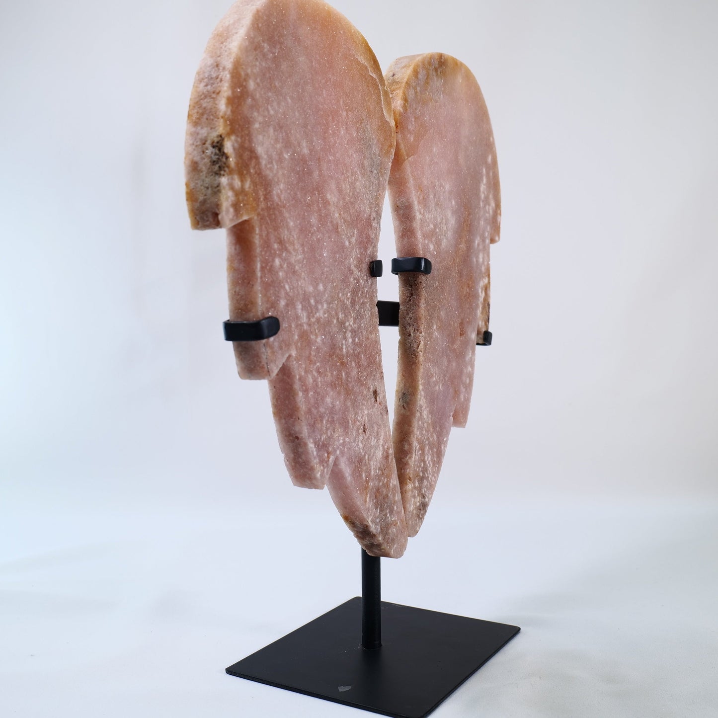 Pink Amethyst Angel Wings on Stand - Luna Panther
