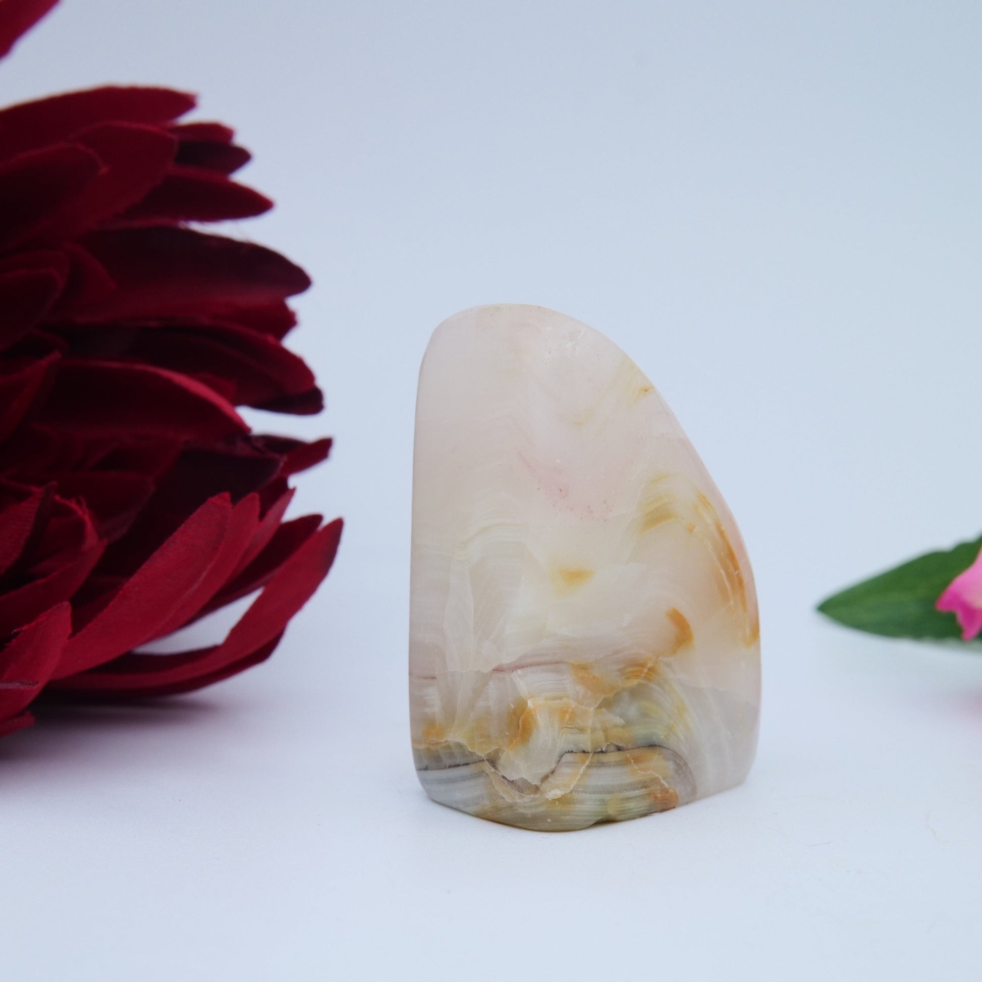 Pink Banded Onyx Freeform — 96 g - Luna Panther