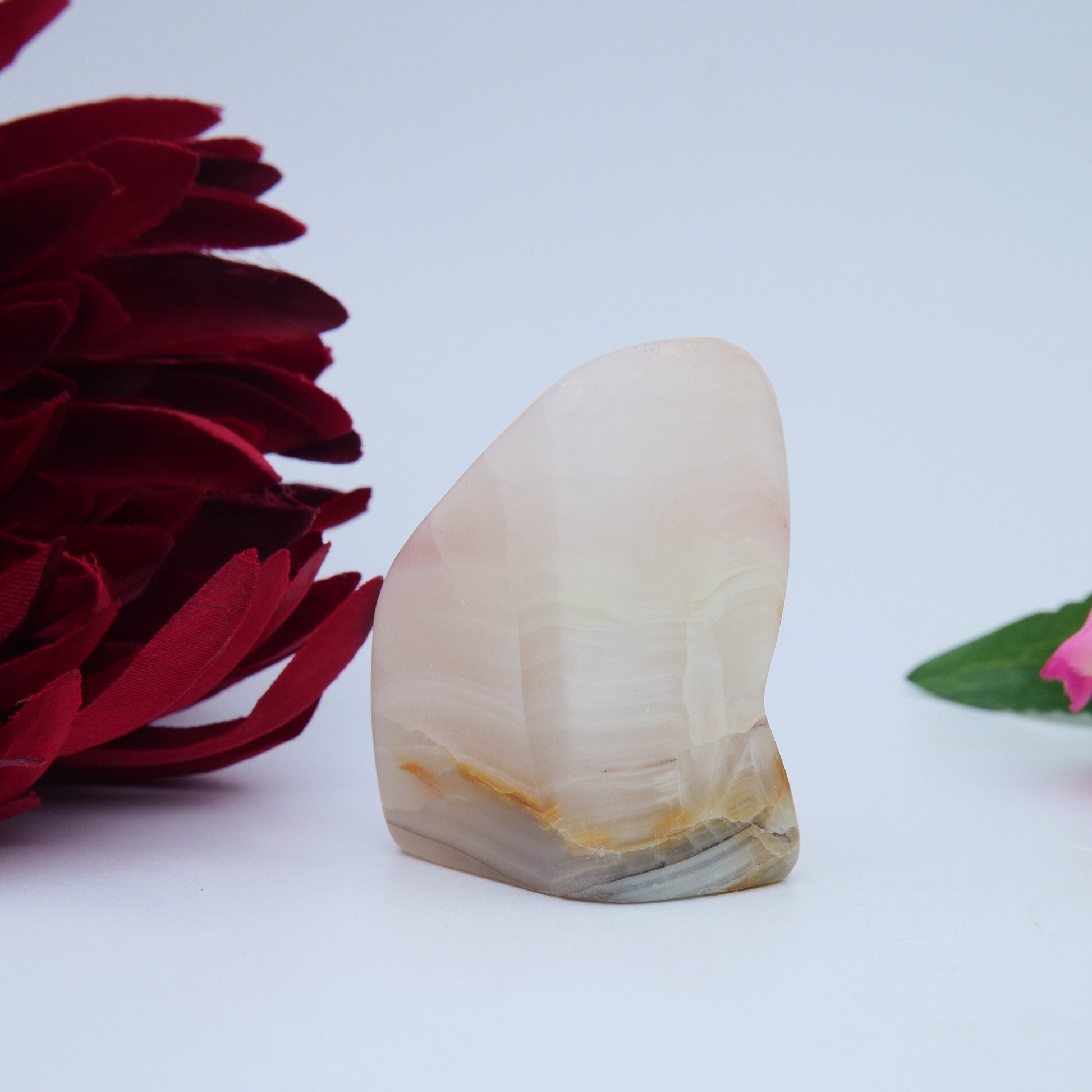 Pink Banded Onyx Freeform — 96 g - Luna Panther