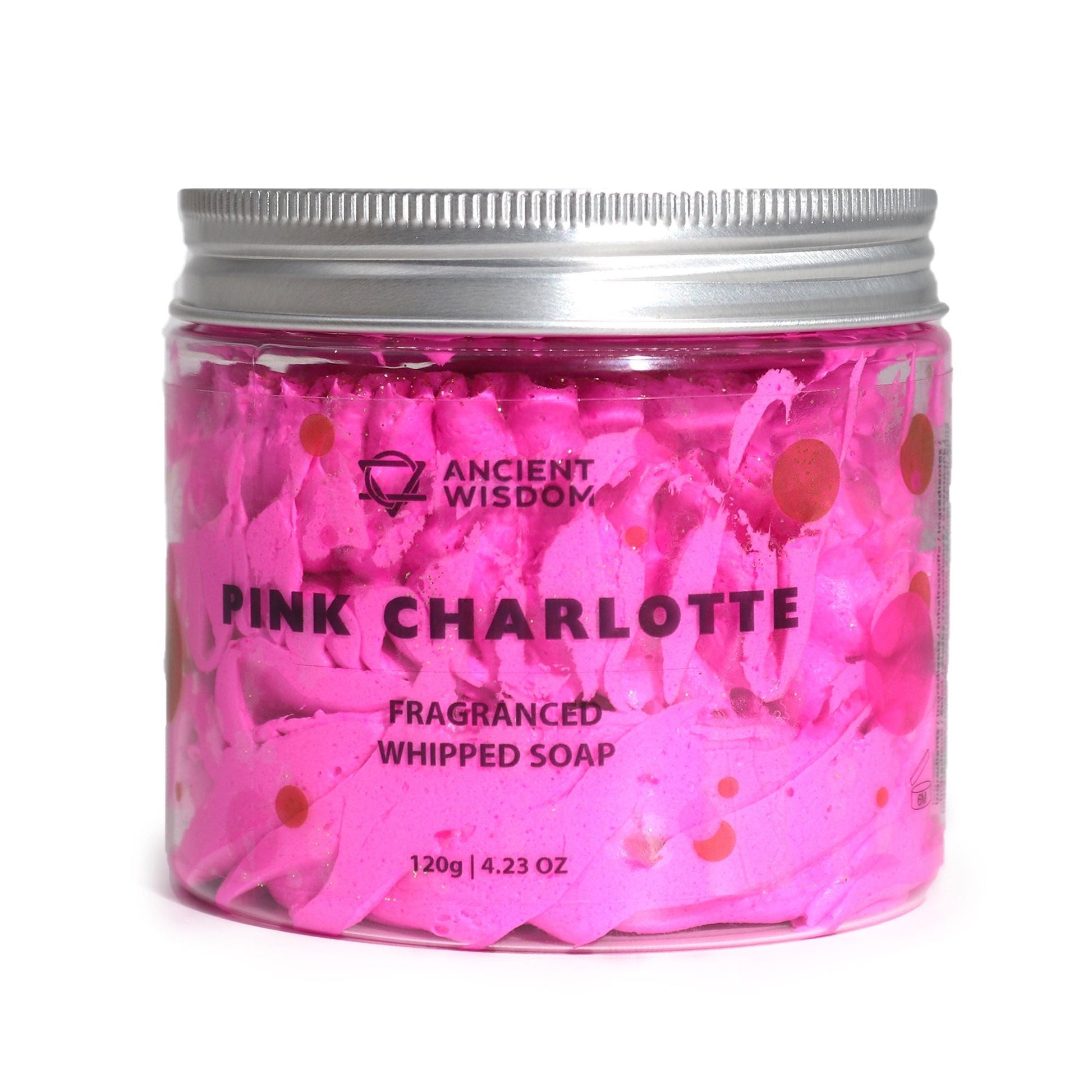 Pink Charlotte Whipped Soap 120 g — bath & body, image 4 of 4.
