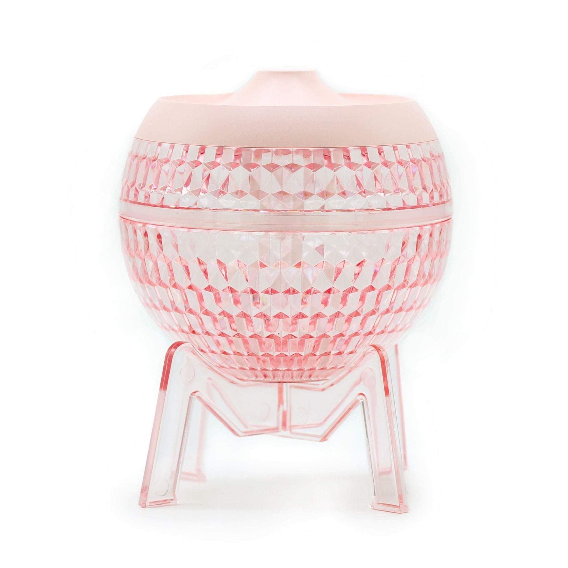 Polished Pink Humidifer Mondo Planet - USB - Colour Change (down light) featuring natural patterning and unique variations - Luna Panther