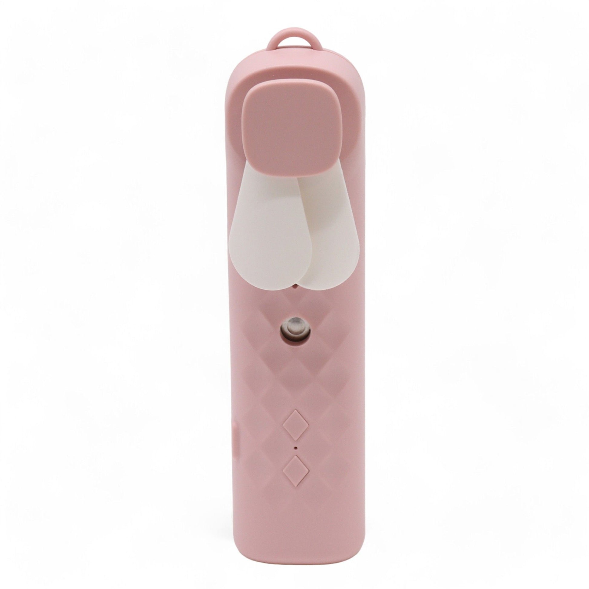 Polished Pink Nano Mist Face Fan & Spray - USB chargable featuring natural patterning and unique variations - Luna Panther