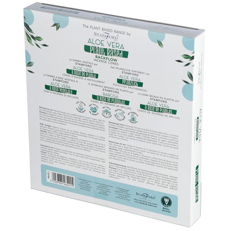 Plant Based Backflow Incense Cones - Aloe Vera - Luna Panther
