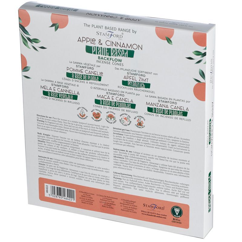 Plant Based Backflow Incense Cones - Apple & Cinnamon - Luna Panther