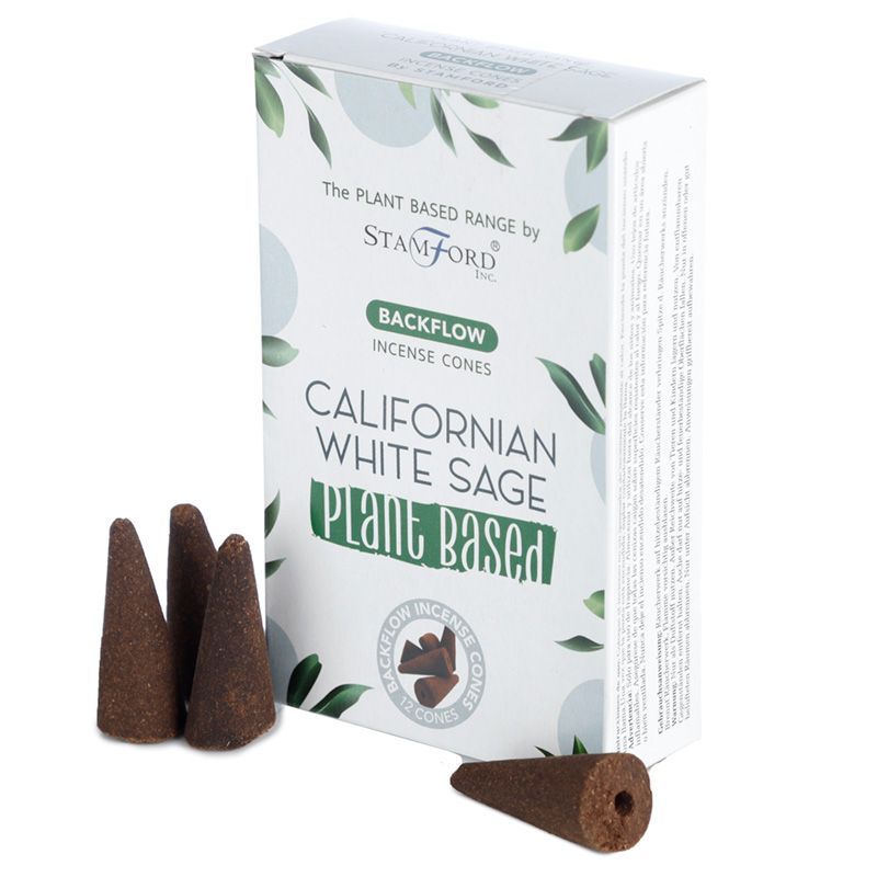 Plant Based Backflow Incense Cones - Californian White Sage - Luna Panther