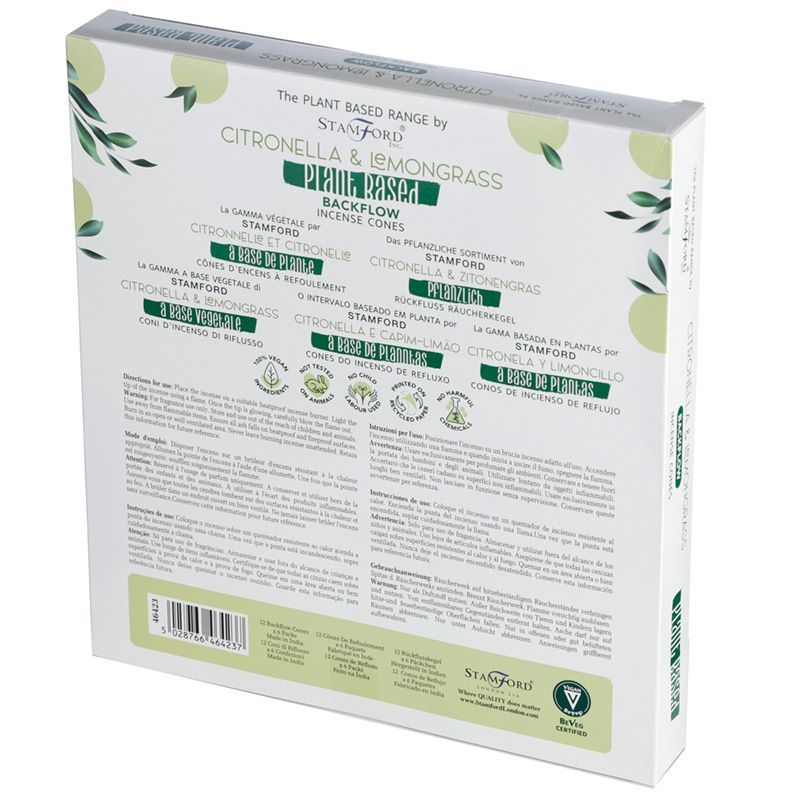 Plant Based Backflow Incense Cones - Citronella & Lemongrass - Luna Panther