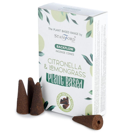 Plant Based Backflow Incense Cones - Citronella & Lemongrass - Luna Panther